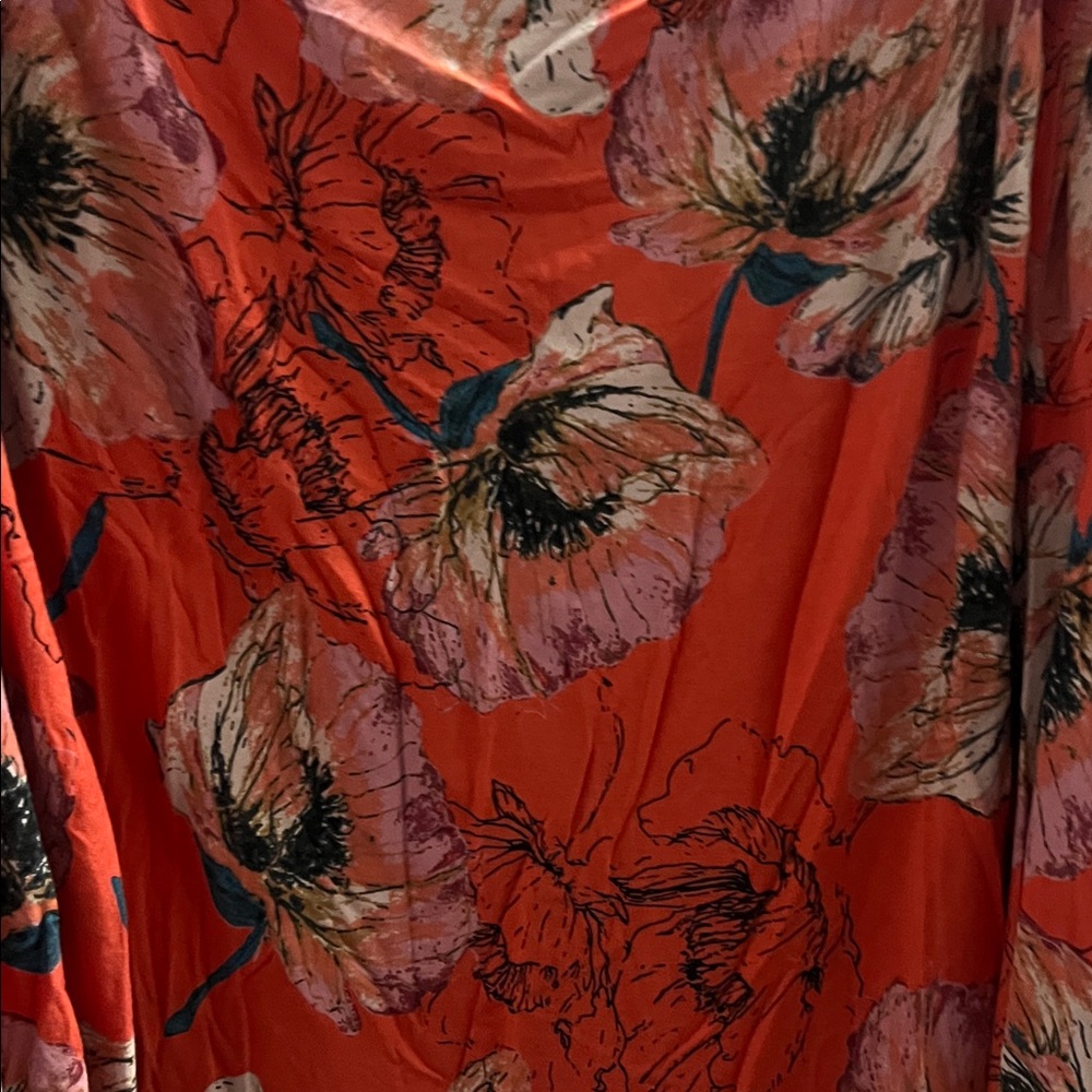 We The Free Red Floral Blouse - Picture 4 of 4